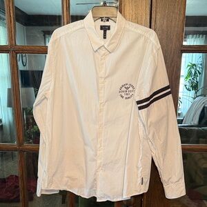 Armani Jeans White Casual Button Down Shirt